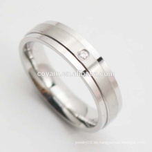Neue Cuff Design 316L Edelstahl Kristall Hochzeit Ring